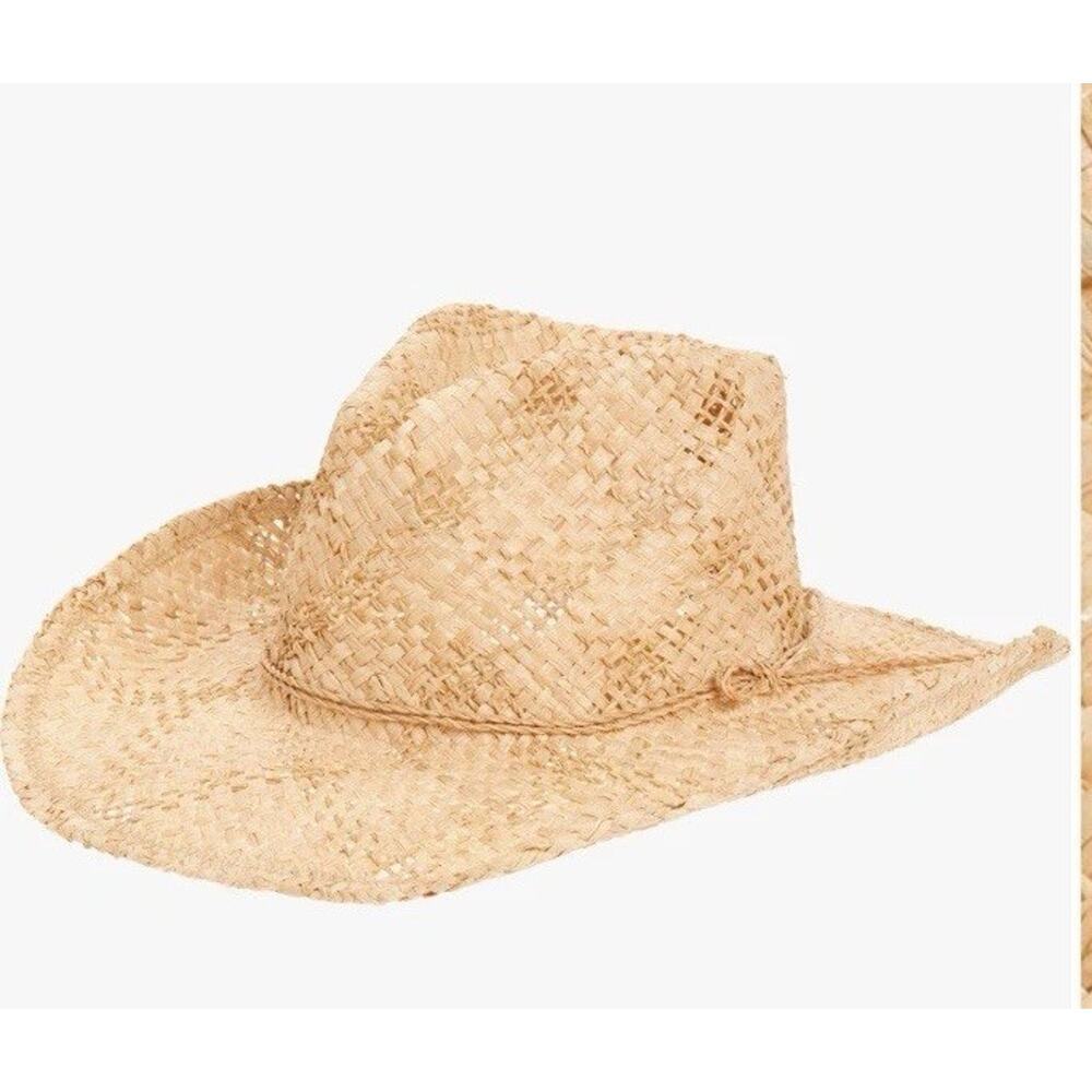 Lack of Color Straw Cowboy Hat In Natural Size Medium $149 MSRP